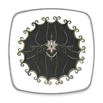 Superbe et élégante fleur de lotus. - Magnet carré - blanc - Devant