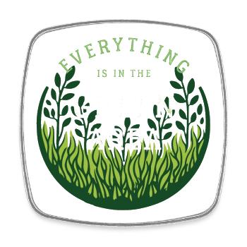 denglisch sprüche everything in the green area - Viereckiger Kühlschrankmagnet - Weiß - Vorne