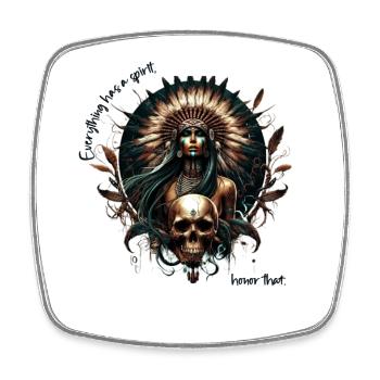 Native American Wisdom - Square fridge magnet - white - Front