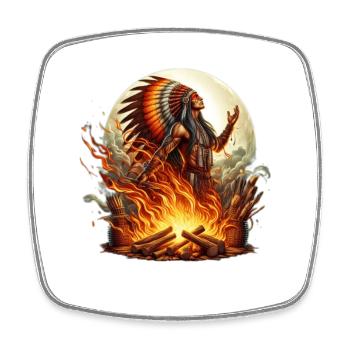Native American Wisdom - Square fridge magnet - white - Front