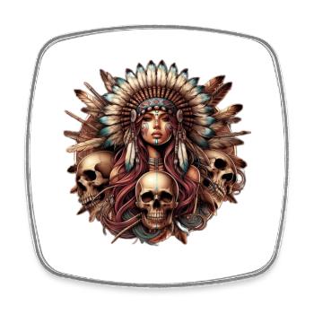 Native American Wisdom - Square fridge magnet - white - Front