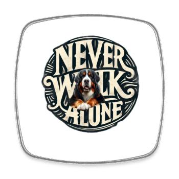 Bernese mountain dog - Square fridge magnet - white - Front
