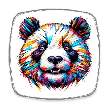 Panda - Square fridge magnet - white - Front