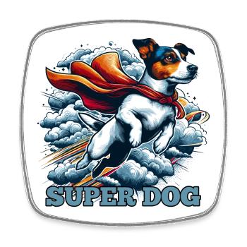 Super Hund Jack Russell Terrier Geschenk - Viereckiger Kühlschrankmagnet - Weiß - Vorne