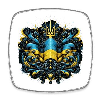 Ukraine Ukrainian Flag Flag Freedom - Square fridge magnet - white - Front