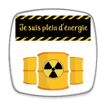 I'm full of energy - Square fridge magnet - white - Front