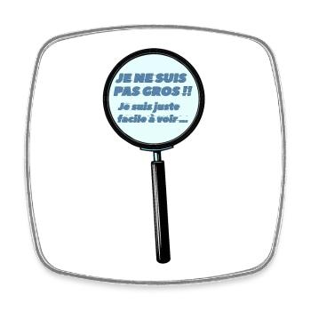 I'm not fat - Square fridge magnet - white - Front