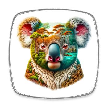 Koala - Magnet carré - blanc - Devant