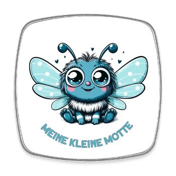Süße Zauber-Motte | Perfekt für Kids - Viereckiger Kühlschrankmagnet - Weiß - Vorne