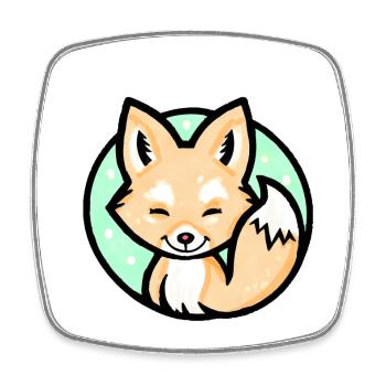 Little Fox (Colorful) - Square fridge magnet - white - Front