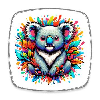 Koala - Square fridge magnet - white - Front
