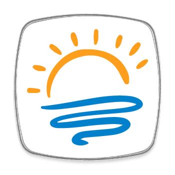 Sun & Sea - Square fridge magnet - white - Front