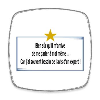 I'm talking to myself - Square fridge magnet - white - Front