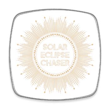 Solar eclipse chaser - Square fridge magnet - white - Front