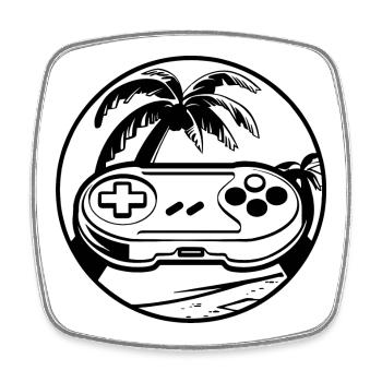 Gamepad - Square fridge magnet - white - Front