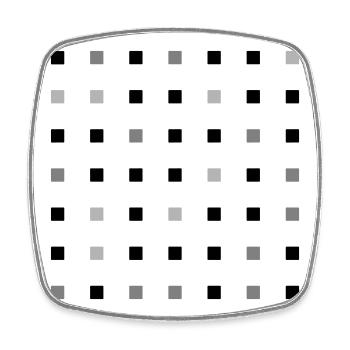 Square Grid - Square fridge magnet - white - Front