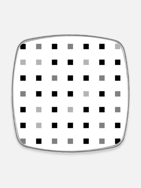 Square Grid - Square fridge magnet - white