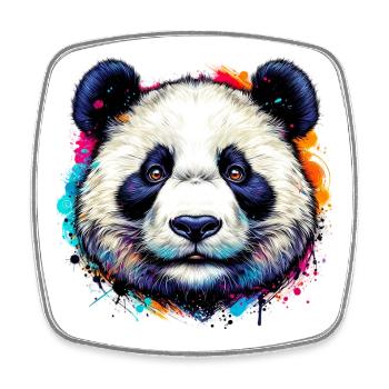 Panda - Magnet carré - blanc - Devant