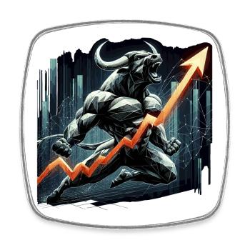 Finance Stocks Taurus Bull Wall Street Gift - Square fridge magnet - white - Front