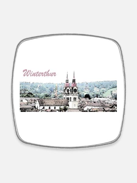 Winterthur - Square fridge magnet - white