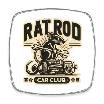Chemise Ratsking Ratlook – Style rustique personnalisé - Magnet carré - blanc - Devant