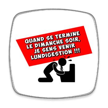 Mondaymanagement - Square fridge magnet - white - Front