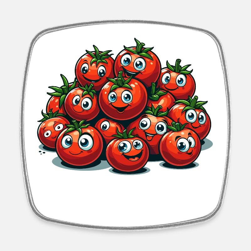 Tomate Tomate Drôle Cadeau D’ - Magnet carré - blanc