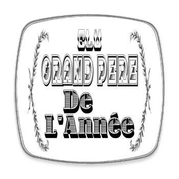 Elu Grand Père Année Papy - Magnet carré - blanc - Devant