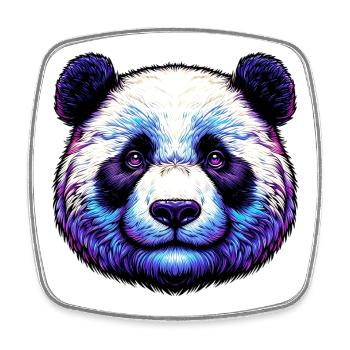 Panda - Magnet carré - blanc - Devant