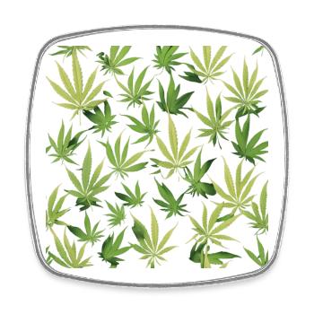 Cannabis 2 - Magnet carré - blanc - Devant