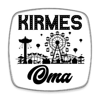 Kirmes Oma Jahrmarkt Rummel Volksfest - Viereckiger Kühlschrankmagnet - Weiß - Vorne
