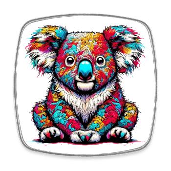 Koala - Viereckiger Kühlschrankmagnet - Weiß - Vorne
