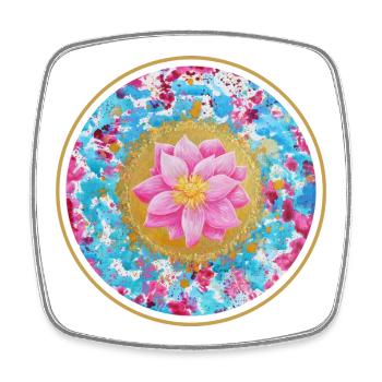 Souls Lotus - Sonja Ariel von Staden - Square fridge magnet - white - Front