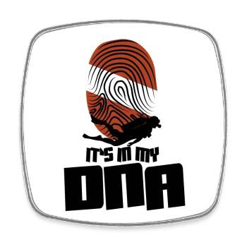 Es ist in meiner DNA - Viereckiger Kühlschrankmagnet - Weiß - Vorne