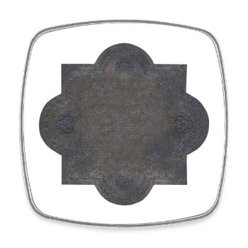 Grabsteine, inschrift, gothic motiv, verschenken - Viereckiger Kühlschrankmagnet - Weiß - Vorne