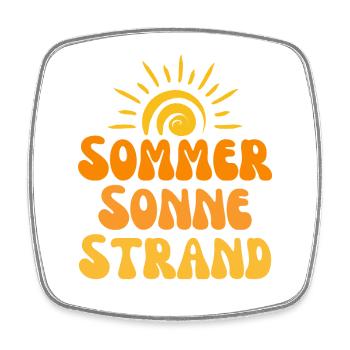 Sommer Sonne Strand Nectarine 2 - Viereckiger Kühlschrankmagnet - Weiß - Vorne