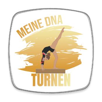 Meine DNA - Turnen - Viereckiger Kühlschrankmagnet - Weiß - Vorne