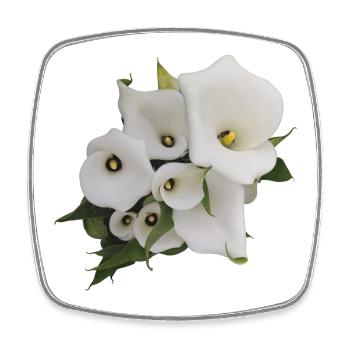 WHITE CALLAS - Square fridge magnet - white - Front