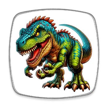 Dinosaur - Square fridge magnet - white - Front