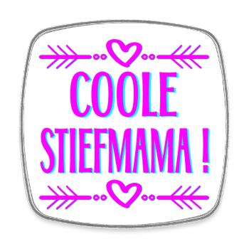MUTTERTAG STIEFMAMA - Viereckiger Kühlschrankmagnet - Weiß - Vorne