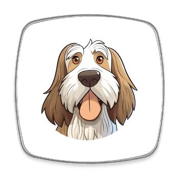 Spinone Italiano Hunderasse Aquarell Karikatur Kawa - Viereckiger Kühlschrankmagnet - Weiß - Vorne