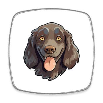 American Water Spaniel Dog Breed Watercolor Cartoo - Square fridge magnet - white - Front