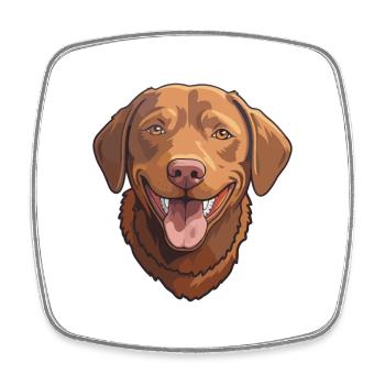 Chesapeake Bay Retriever Hunderasse Aquarellwagen - Viereckiger Kühlschrankmagnet - Weiß - Vorne