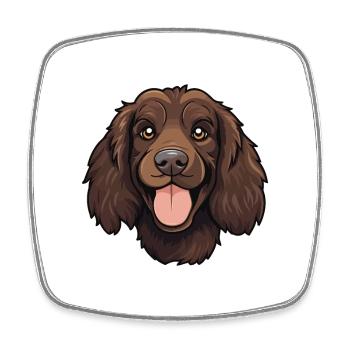 Boykin Épagneul chien race aquarelle dessin animé Kawaii - Magnet carré - blanc - Devant