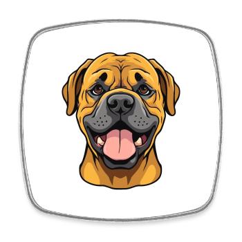 Boerboel chien race aquarelle dessin animé Kawaii Clipa - Magnet carré - blanc - Devant