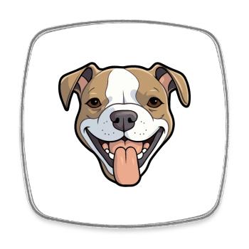 Staffordshire Bullterrier Hunderasse Aquarell ca - Viereckiger Kühlschrankmagnet - Weiß - Vorne