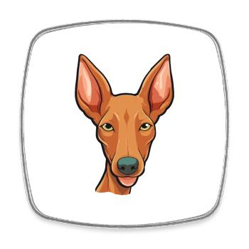 Pharao Hund Rasse Aquarell Karikatur Kawaii - Viereckiger Kühlschrankmagnet - Weiß - Vorne