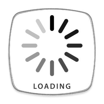Loading - Square fridge magnet - white - Front