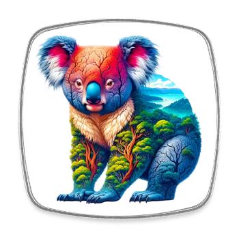 Koala - Square fridge magnet - white - Front