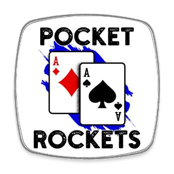 Jeux de casino Poker Jeu de cartes Déclaration Jackpot - Magnet carré - blanc - Devant